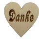Preview: Danke Herz aus Holz 5 x 5 cm