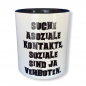 Preview: SUCHE ASOZIALE KONTAKTE Weiß/Schwarz Tasse