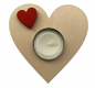 Preview: Teelichthalter Herz aus Holz 10 cm x 10 cm