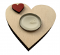 Preview: Teelichthalter Herz aus Holz 10 cm x 10 cm