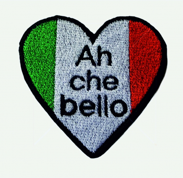Italien Herz Ah che bello Aufnäher
