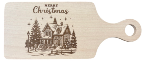 Schneidebrett mit Griff "Merry Christmas"