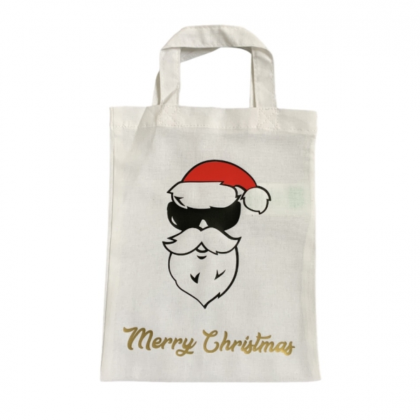 Merry Christmas Baumwolltasche Mini