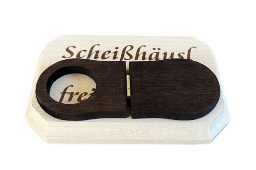 Türschild "Scheißhäusl Frei/Besetzt"