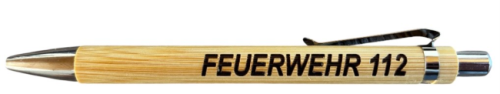 Feuerwehr 112 Kugelschreiber aus Holz