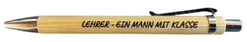 Lehrer ein Mann mit Klasse Kugelschreiber aus Holz