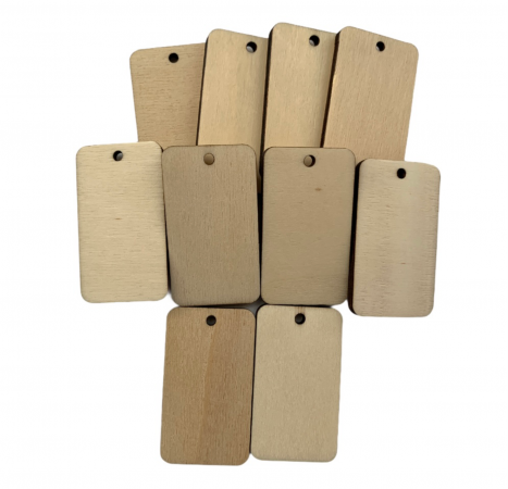 Holzanhänger 10 Stück 5 cm x 2,9 cm
