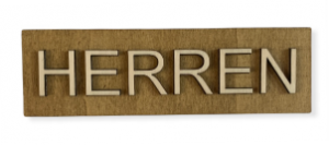 Türschild HERREN aus Holz