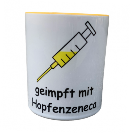 Geimpft mit Hopfenzeneca Tasse