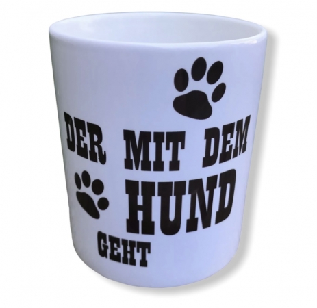 DER MIT DEM HUND GEHT Tasse