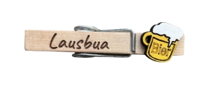"Lausbua" Bier Trachten/Klammer