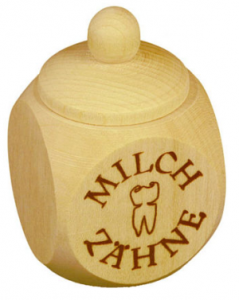 Milchzahndose rechteckig mit Schraubdeckel