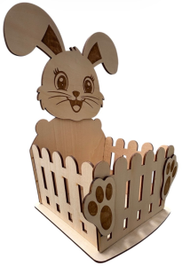 Osternest aus Holz "Hase"