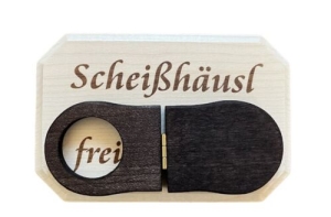 Türschild "Scheißhäusl Frei/Besetzt"