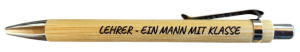 Lehrer ein Mann mit Klasse Kugelschreiber aus Holz