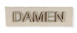 Türschild DAMEN Weiß aus Holz