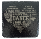 Schiefer Untersetzer 10 x 10 cm "DANCE STAGE"