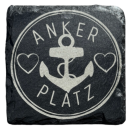 Schiefer Untersetzer 10 x 10 cm "Anker"