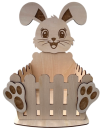 Osternest aus Holz "Hase"