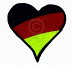 Deutschland Herz Aufnäher