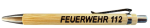 Feuerwehr 112 Kugelschreiber aus Holz